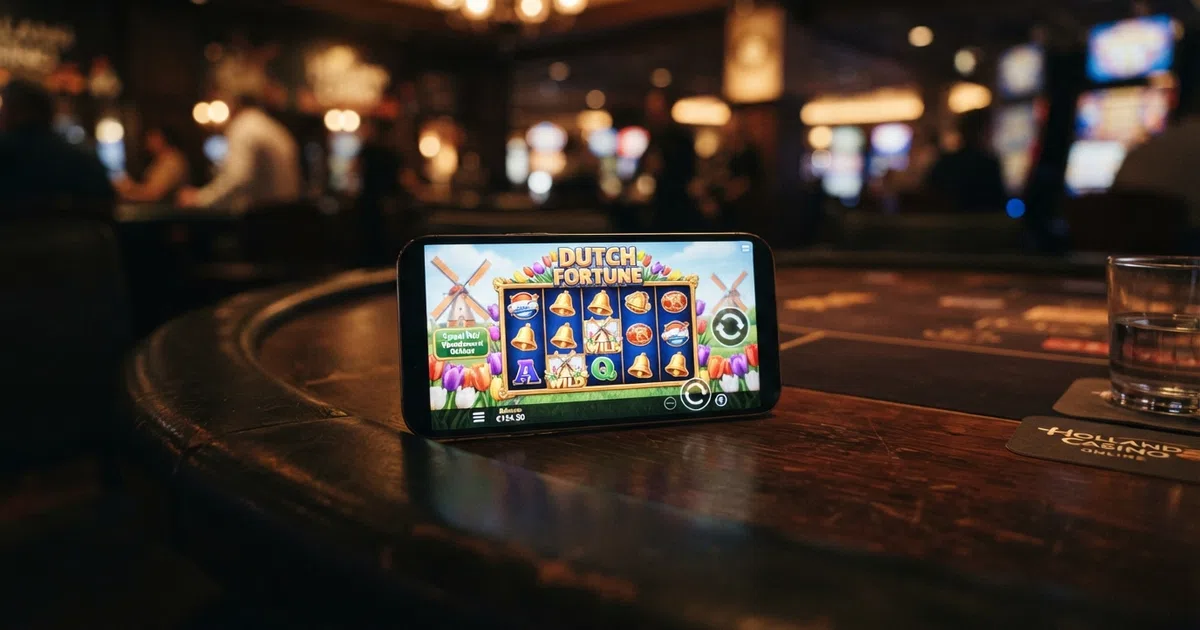 Het NetEnt-logo op een donker casino-achtergrond met slot-iconen van Starburst, Gonzo's Quest en Mega Fortune