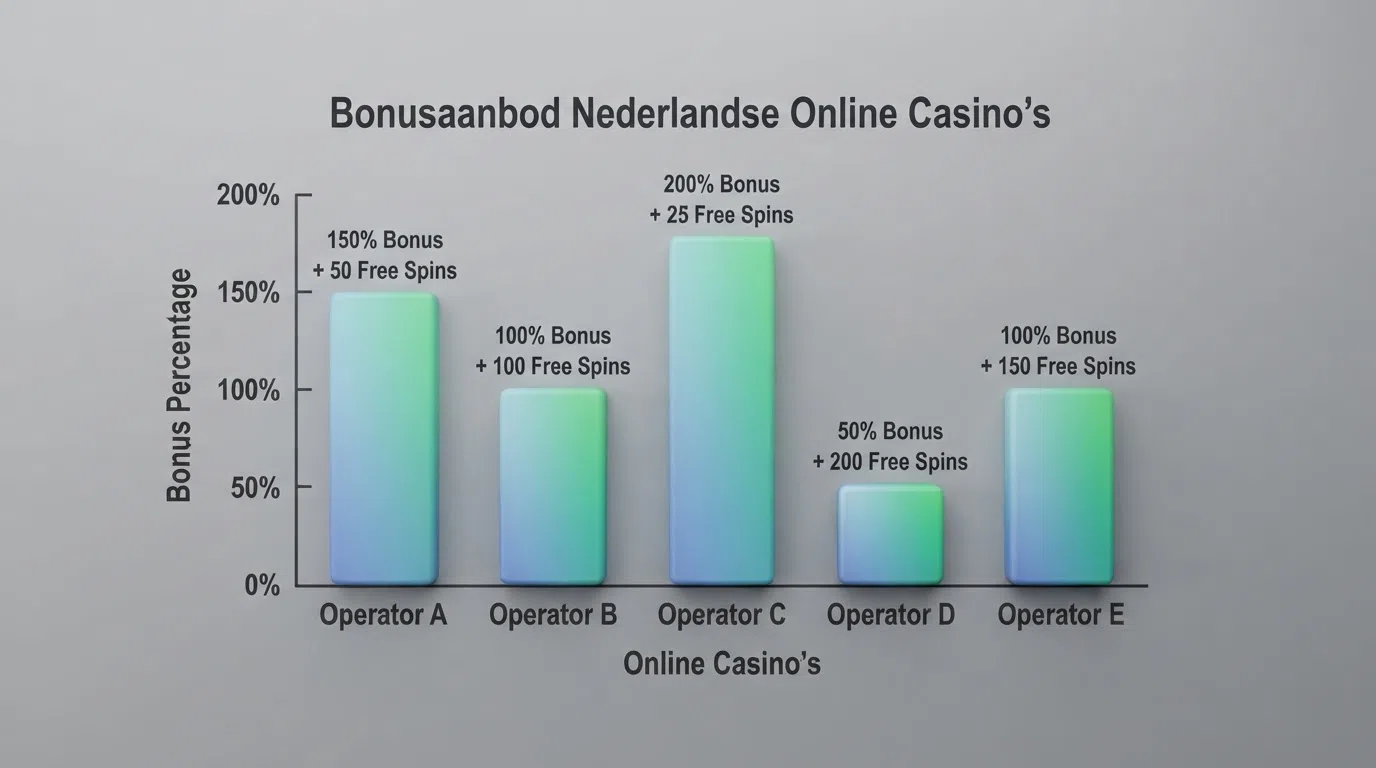Een overzichtstabel met casino-logo's naast bonuspercentages en free-spinaantallen van de top 10 KSA-operators