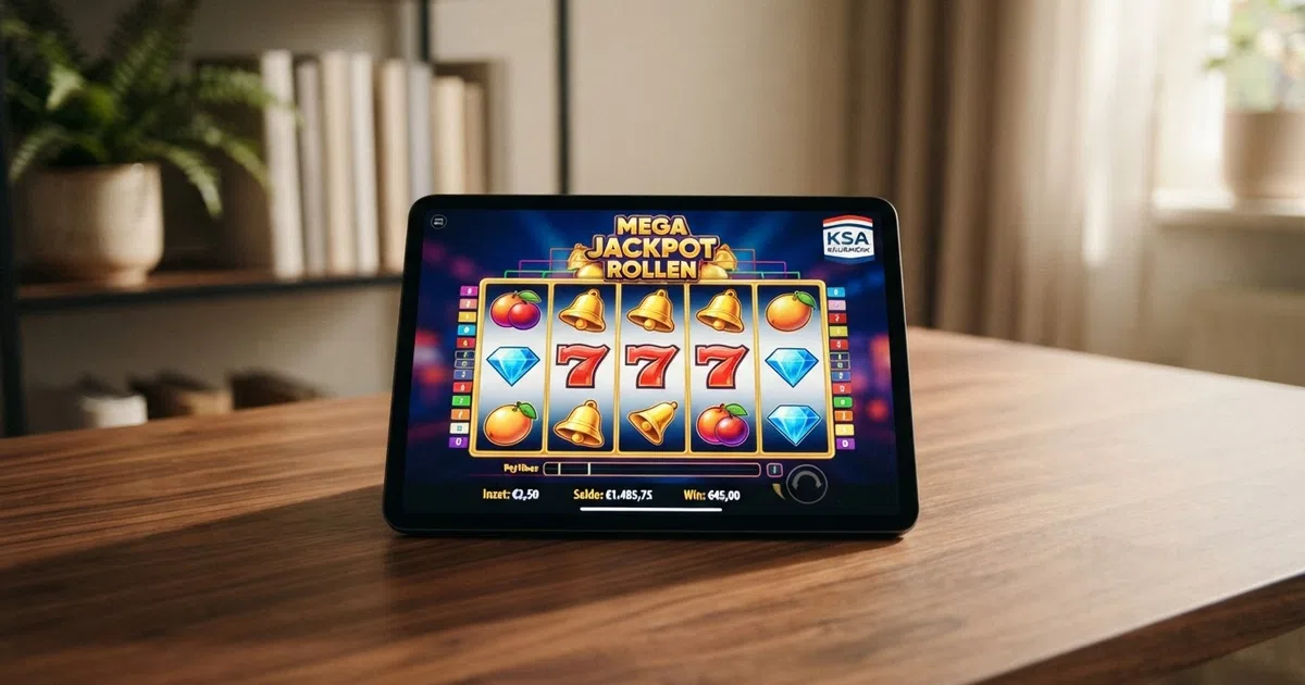 Een Nederlandse online casino lobby met het KSA-keurmerk duidelijk zichtbaar op de homepage
