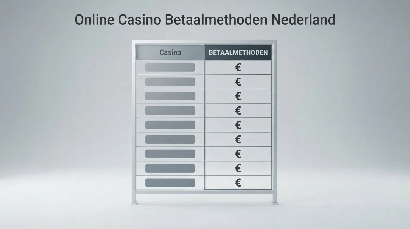 Een rij KSA-logo's naast de tien besproken online casino's, met een lege kolom voor AstroPay-beschikbaarheid