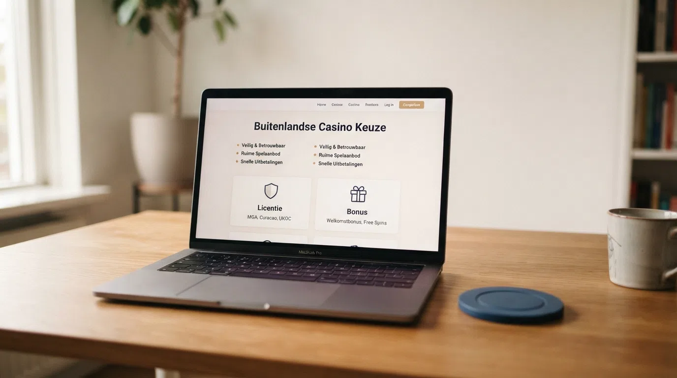 Een overzichtstabel met de tien beoordeelde online casino's en hun belangrijkste kenmerken naast elkaar