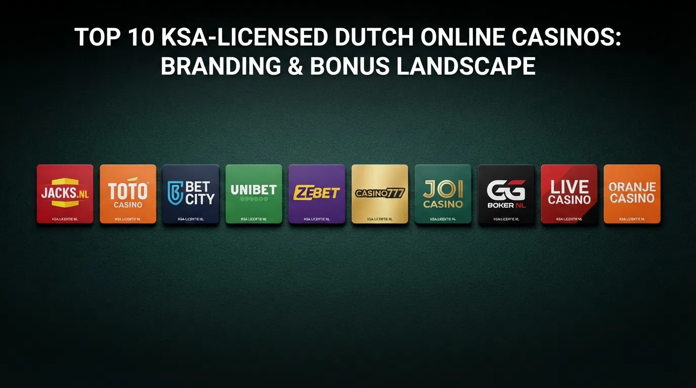 Een vergelijkend overzicht van de logo's van de besproken Nederlandse online casino's, gerangschikt op bonuswaarde.