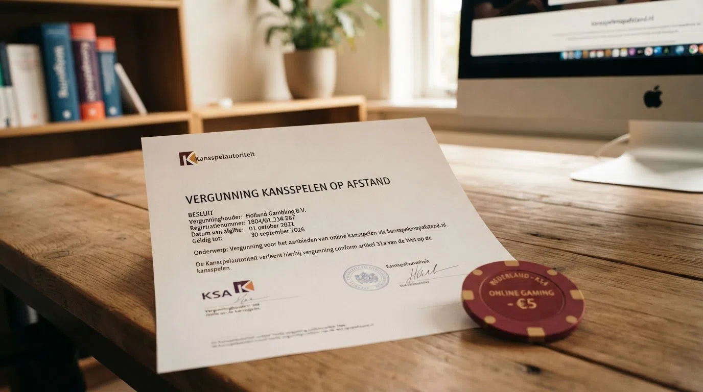 Het officiële KSA-keurmerk naast een waarschuwingsteken voor offshore casino's zonder Nederlandse vergunning