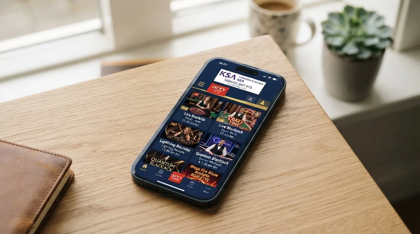 Een zij-aan-zij-vergelijking van drie live casino-interfaces van Nederlandse operators met zichtbare KSA-keurmerken