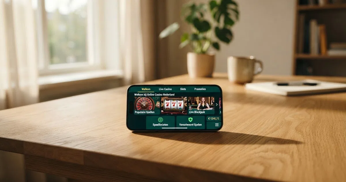Een overzicht van Nederlandse online casino's met hun limietopties weergegeven op een beeldscherm